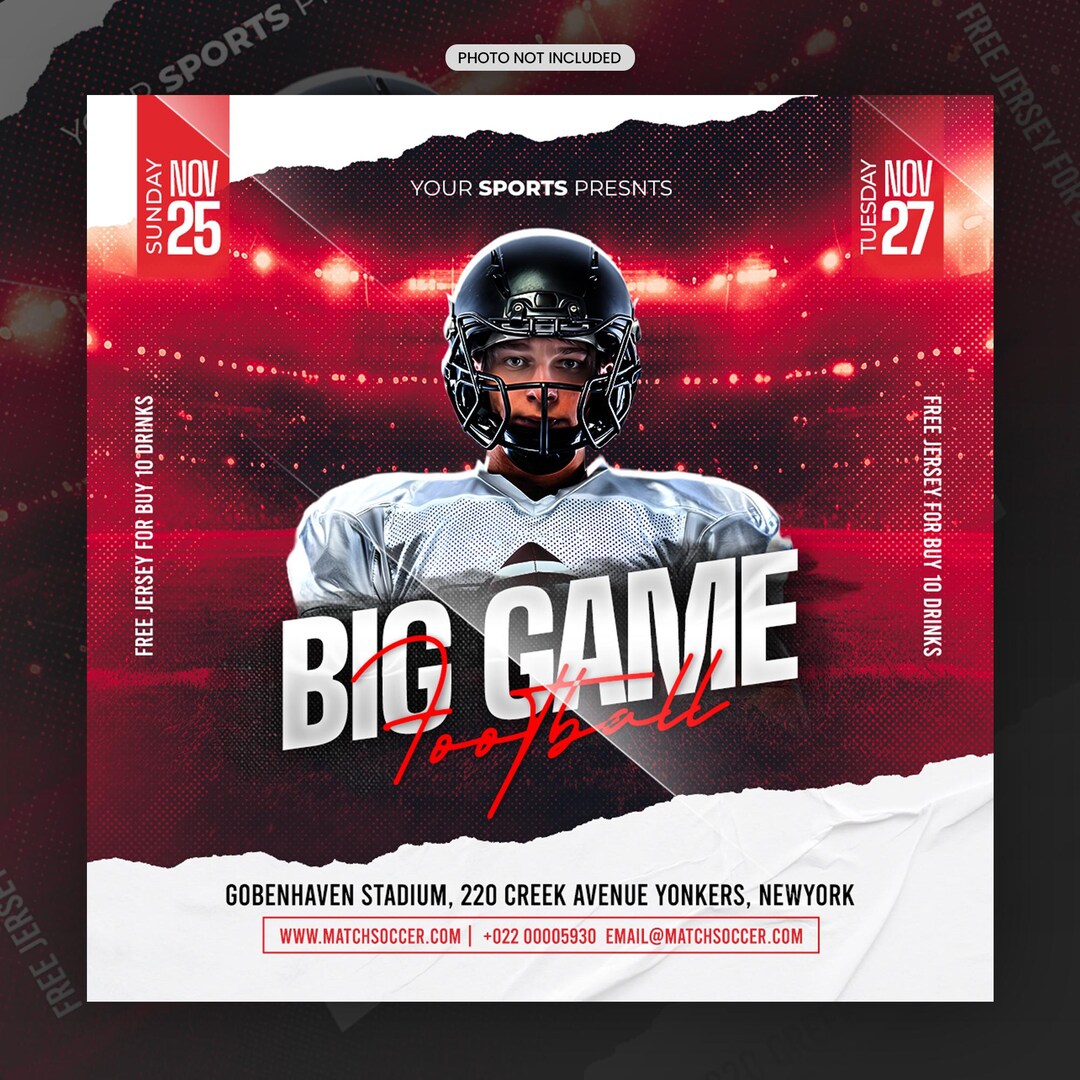 Editable Sports Poster PSD: Customizable Photoshop Template (digital ...