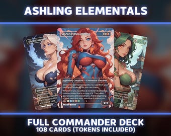 Ashling Elementals Commander-deck | Anime Waifu-proxy | 108 kaarten met tokens
