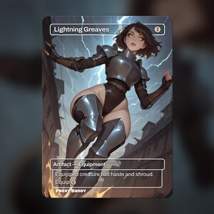 Lightning Greaves | Anime Waifu Proxy | EDH Commander Card
