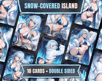 10 met sneeuw bedekte eilanden | Dubbelzijdige anime waifu proxies | Aangepaste landen