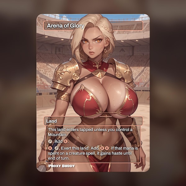 Tarjeta de comandante EDH de Arena of Glory / Anime Waifu Proxy