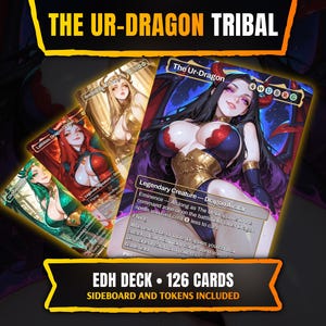 Ur-Dragon Dragon Tribal | Fullständig EDH Commander-lek | Anime Waifu Proxy