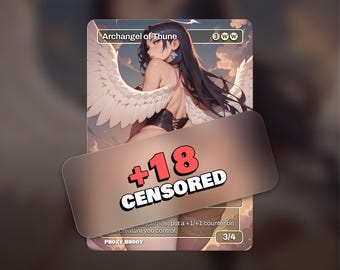 Erzengel von Thune | Anime-Waifu-Karte (randlos) | Benutzerdefinierte Proxy-Karte | EDH-Commander | Ab 18 Jahren