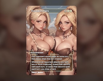 Trouble in Pairs | Anime Waifu Proxy | EDH Commander Card