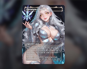 Gemstone Caverns | Anime Waifu Proxy | EDH Commander Card