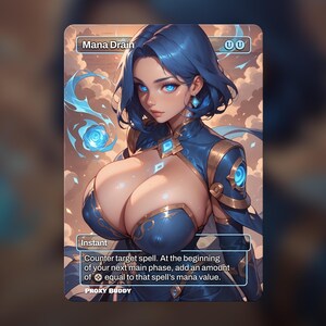 Mana Drain | Anime Waifu Proxy | EDH Commander Card