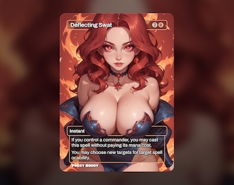 Deflecting Swat | Anime Waifu Proxy | EDH Commander Card