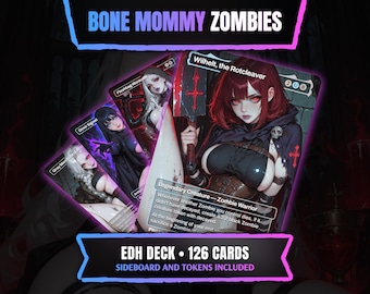 Bone Mommy Zombie Tribal | Volledig EDH Commander-deck | Anime Waifu Proxy
