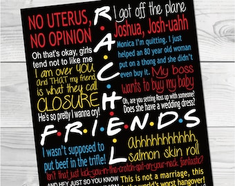 Ross Geller Quotes Friends Show Art Ross Geller Friends Tv Etsy