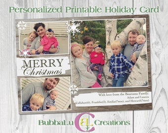 Printable Holiday Card. Family Holiday Card. Christmas Greeting Card. Personalized Holiday Card. Family Photo Holiday Card. Custom Holidays.