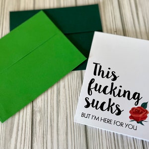 Greeting Cards, Sweary Greeting Cards, Blank Greeting Cards, Greeting card with envelope, sweary support cards, Greeting Cards with envelope image 7