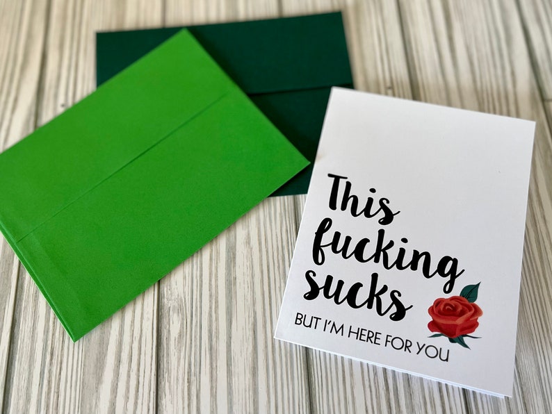 Greeting Cards, Sweary Greeting Cards, Blank Greeting Cards, Greeting card with envelope, sweary support cards, Greeting Cards with envelope image 7