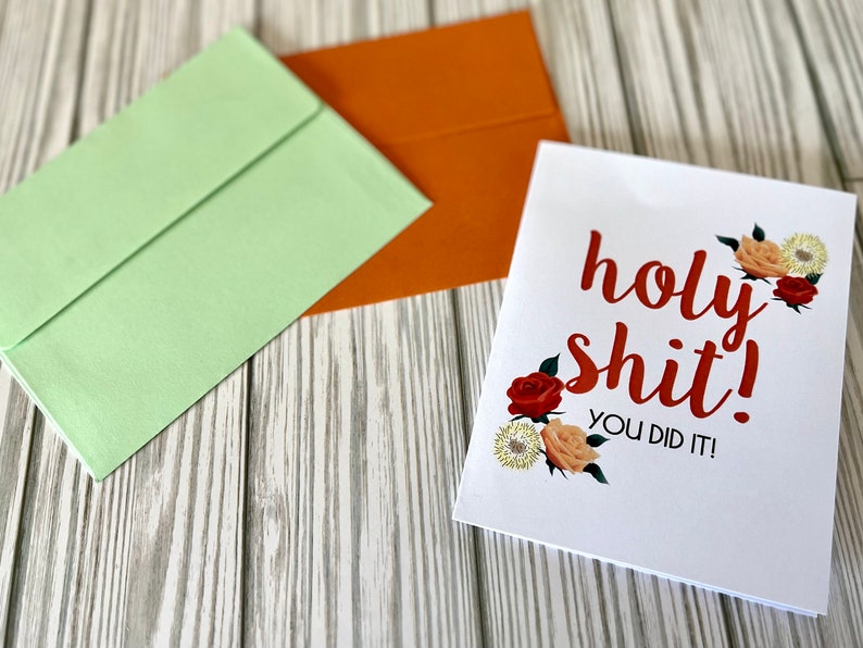 Greeting Cards, Sweary Greeting Cards, Blank Greeting Cards, Greeting card with envelope, sweary support cards, Greeting Cards with envelope image 6