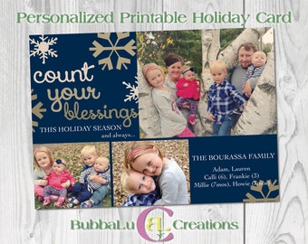 Printable Holiday Card. Family Holiday Card. Christmas Greeting Card. Personalized Holiday Card. Family Photo Holiday Card. Custom Holidays.