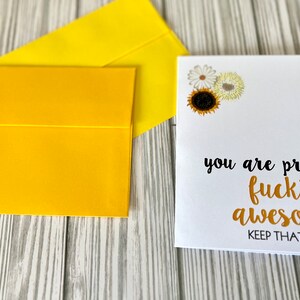 Greeting Cards, Sweary Greeting Cards, Blank Greeting Cards, Greeting card with envelope, sweary support cards, Greeting Cards with envelope image 2