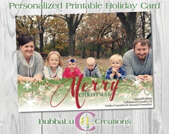 Printable Holiday Card. Family Holiday Card. Christmas Greeting Card. Personalized Holiday Card. Family Photo Holiday Card. Custom Holidays.