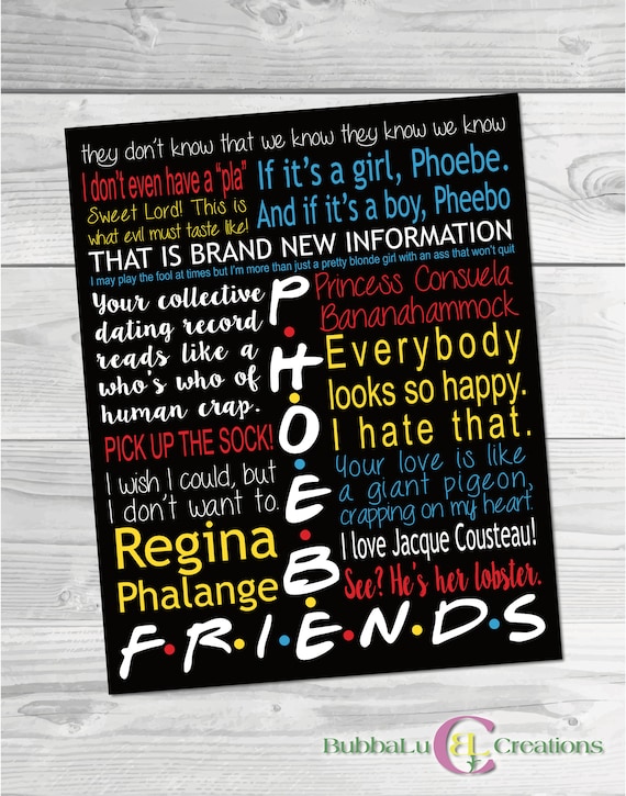 Friends Quotes Tv Series Show Poster Print Wall Hanging Decor Fan Art