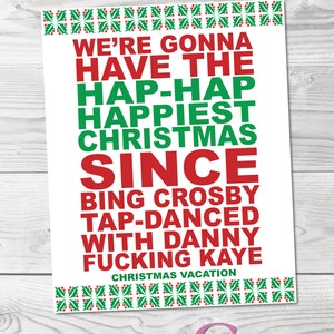 Christmas Vacation Artwork. DIGITAL DOWNLOAD. Christmas Graphic. Holiday Decor. Griswold Family Christmas. Hap-Hap-Happiest Christmas.