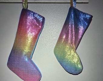 Rainbow Sequin Christmas Stocking Rainbow Christmas Stocking Stocking