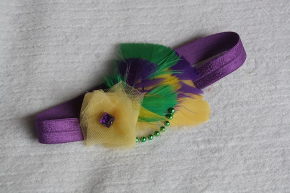 mardi gras feather headbands