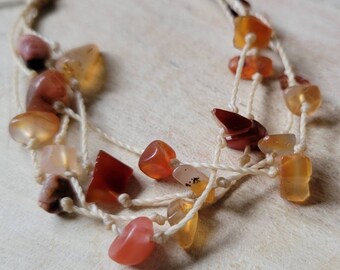 Carnelian Agate Bracelets  Carnelian Agate  bead Bracelets  Apatite Adjustable slip on Bracelets