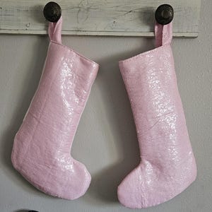 Pale PINK Sequin Christmas Pink Stocking Sequin  Stocking Sequin Shiny Christmas Stocking powder pink Holiday Decor