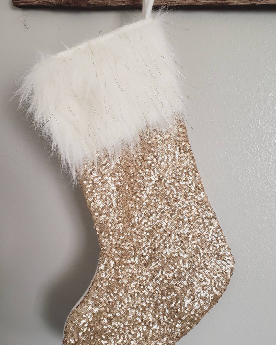 Gold Sequin Christmas Stocking Gold Christmas Stocking Stocking Sequin Stockings - Etsy