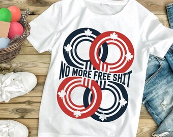 Diseño de camiseta de protesta NO MÁS mierda GRATIS - Canada & America Fusion Artwork