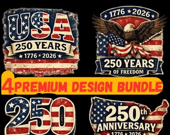 Paquete PNG del 250.º aniversario de Patriotic USA: Capitolio, Campana de la Libertad, Estatua de la Libertad, Águila