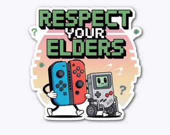 Respect Your Elders Gaming Control Retro Funny Gamer png file