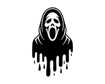 Ghostface Scream SVG, Halloween Cut File (Digital Download)