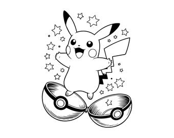 Poke Ball, Characters SVG, Cut files for Cricut (Digital Download)