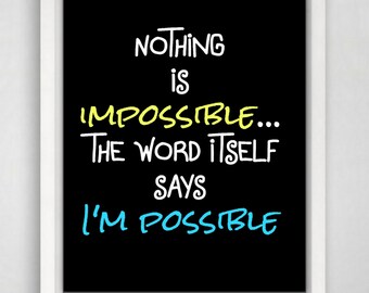 Inspirational Prints, Inspirtational Quote, Wall Art, Motivational Print, Art Quote, 8x10 Inspirational Art