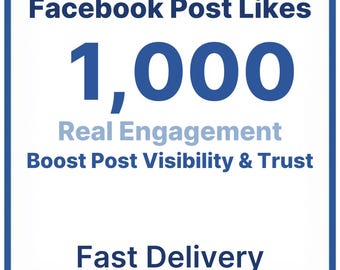 Mentions J'aime sur Facebook | 1 000 engagements réels | Augmentez la visibilité et la confiance de votre publication | Livraison rapide