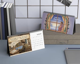 2026 Desktop Calendar | Illustrated Monthly Planner, Work From Home