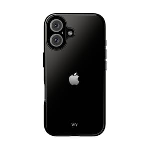 Black Personalised Initials Phone Case | Tough Slim iPhone Cover