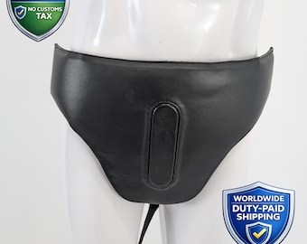 Leren Darth Vader-codpiece – Sith Lord-cosplaypantseraccessoire