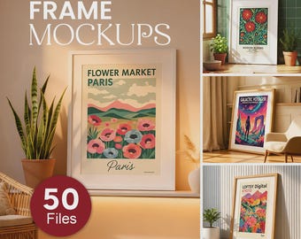 Modern Minimal Art Print Mockups, Easy-to-Edit