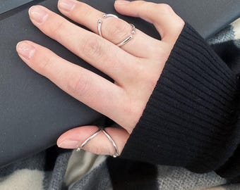 Verstellbarer Sterling Silber Splint Ring: Handgemachte Arthritis und EDS Unterstützung