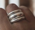 Handmade Sterling Silver Dome Ring Set: Stackable Band Rings product logo