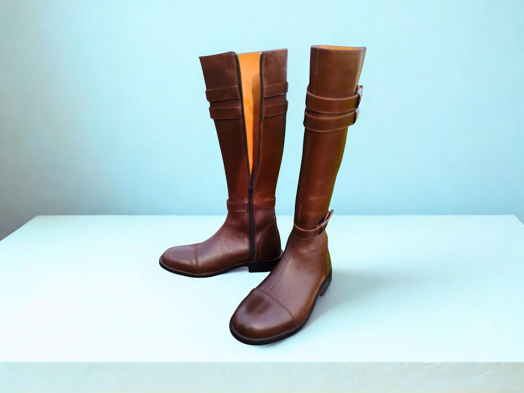 Handmade Leather Horse Riding Boots | Brown Leather Boot for Men ...