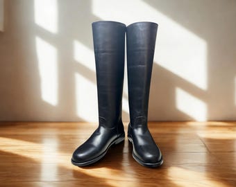 Handmade Leather Horse Riding Boots for Men | Long Equestrian Shoes | English Rider Boot For Gift