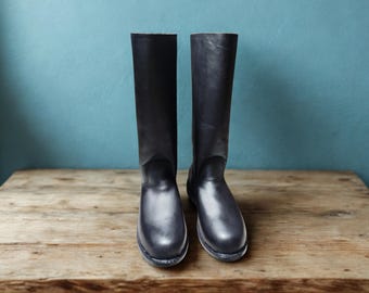Handcrafted Genuine Leather Horse-Riding Boots | Tall Equestrian Long Boot | Classic Pull on Leather Footwear