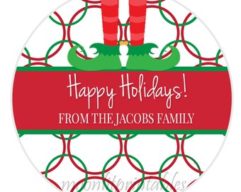 set of 24 christmas present labels gift tags merry christmas etsy