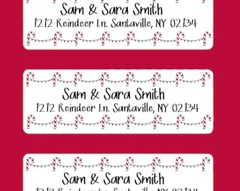 christmas address labels envelope seals return address etsy