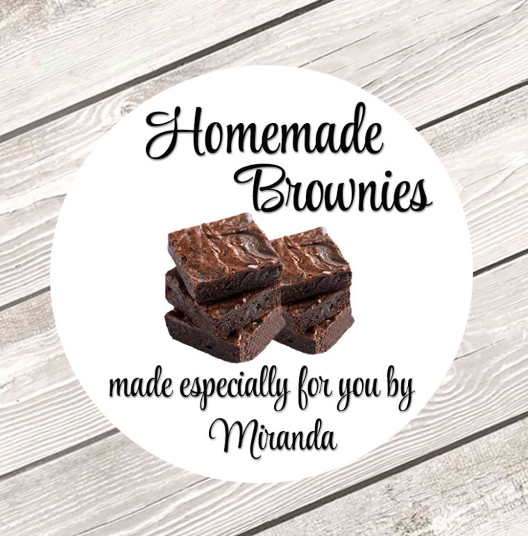 Personalized Baking Labels Brownie Labels Kitchen Labels Etsy