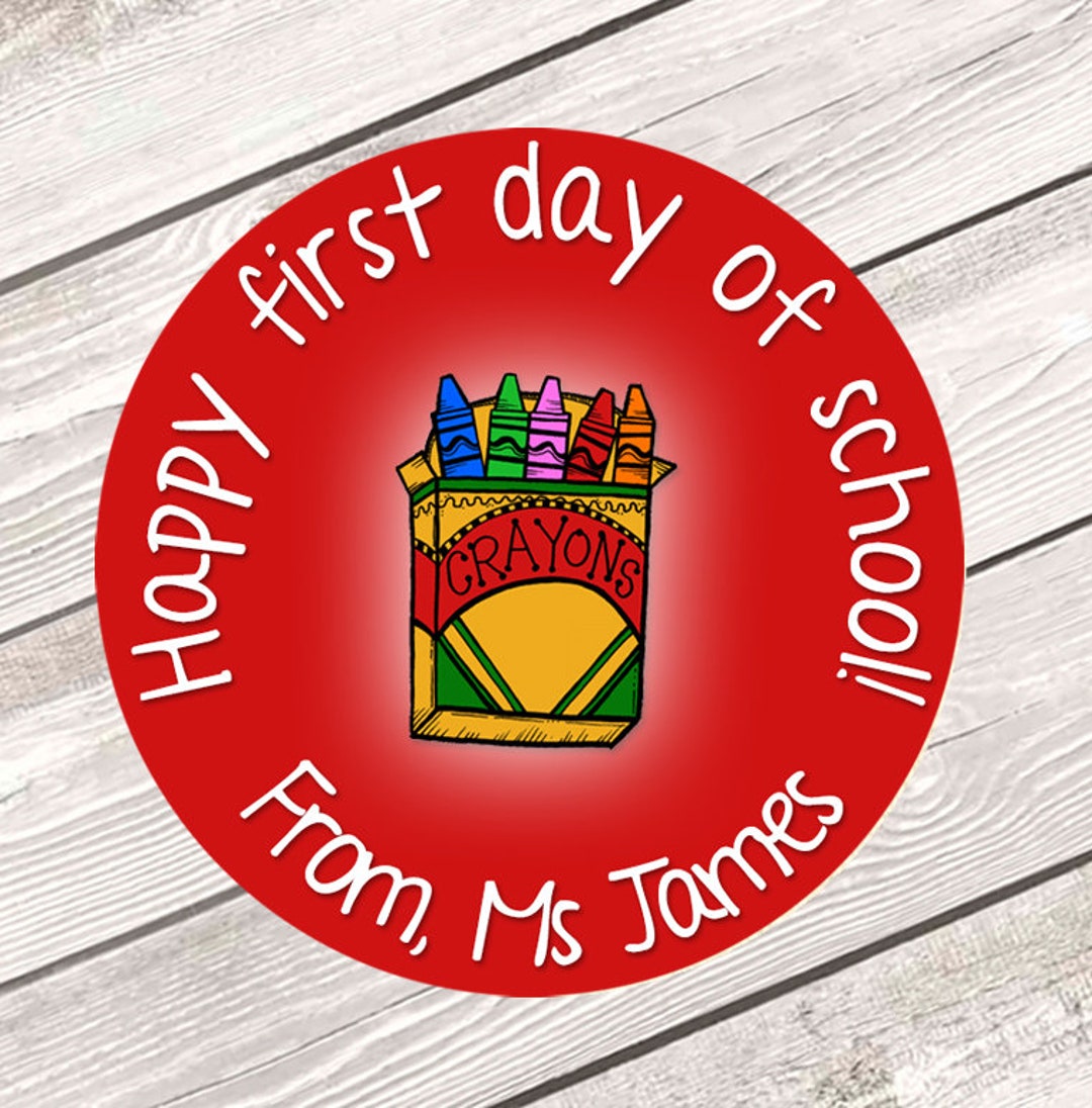First Day of School Stickers Happy First Day of School Etsy