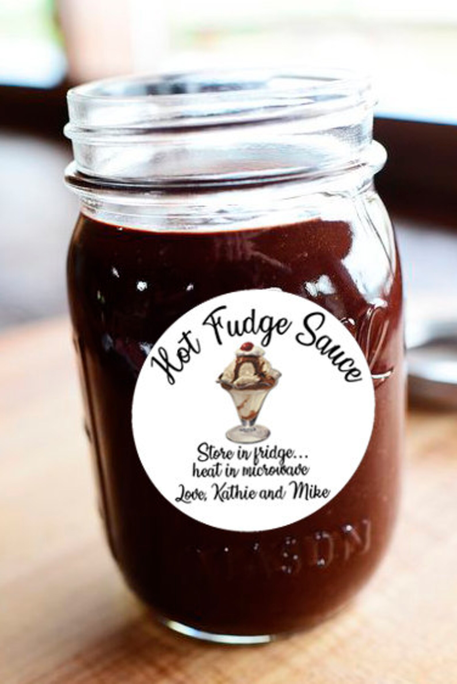 Hot Fudge Labels Hot Fudge Sauce Labels Canning Labels Etsy