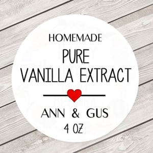 Homemade Vanilla Extract Label, Vanilla Extract Label, Minimalist Label, Vanilla Bean Paste Label, Vanilla Sticker, Minimalist Sticker #2061