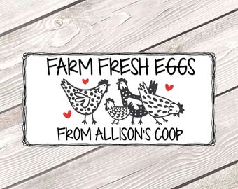 Custom Egg Carton Labels for Farmers | Personalized Backyard Chicken Coop Stickers, 3"x 2" or 4"x2"